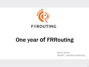 One Year of FRRouting